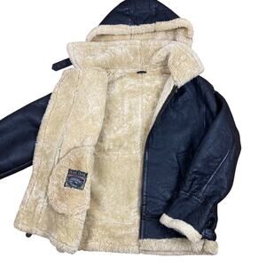 Vintage G-8 B-3 Flight Bomber Pilot Shearling Sheepskin Jacket XL